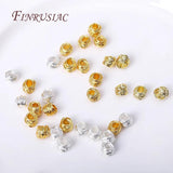 18K Plated Brass Round Spacer Beads For Jewelry Making