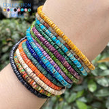 4x4x2mm Colorful Sea Sediment Jaspers Beads Flat Round Loose Beads
