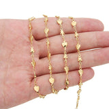 1 Meter Stainless Steel Heart Star Charm Chains for Women Necklace Bracelet