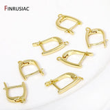 14K Plated Brass Earwire Fixtures Smooth Earring Hooks Clasps