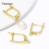 14K Plated Brass Earwire Fixtures Smooth Earring Hooks Clasps