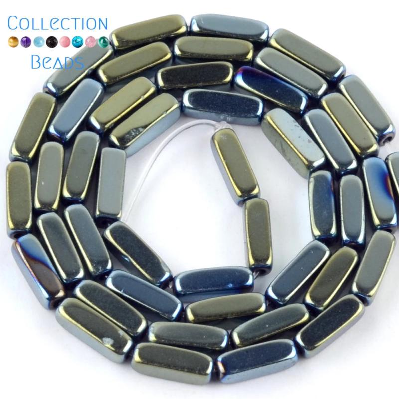 Green Hematite Spacer Beads 2x4mm 15''