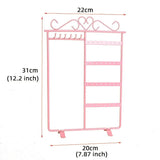 Metal Jewelry Earrings Display Ear Studs Necklace Chain Storage Holder Stand