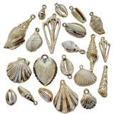 Gold-Plating Shell Pendants DIY Necklace Bracelet Connectors CCB Plastic
