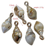 Gold-Plating Shell Pendants DIY Necklace Bracelet Connectors CCB Plastic