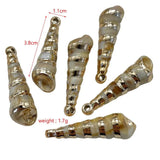 Gold-Plating Shell Pendants DIY Necklace Bracelet Connectors CCB Plastic