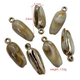 Gold-Plating Shell Pendants DIY Necklace Bracelet Connectors CCB Plastic