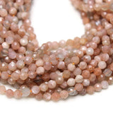 Faceted Orange Sunstone Loose Beads 2-4mm for Jewelry Making DIY