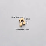 5Pcs 8mm Stainless Steel Musical Note Beads DIY Spacer Bead Jewelry Findings