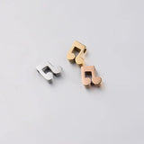 5Pcs 8mm Stainless Steel Musical Note Beads DIY Spacer Bead Jewelry Findings