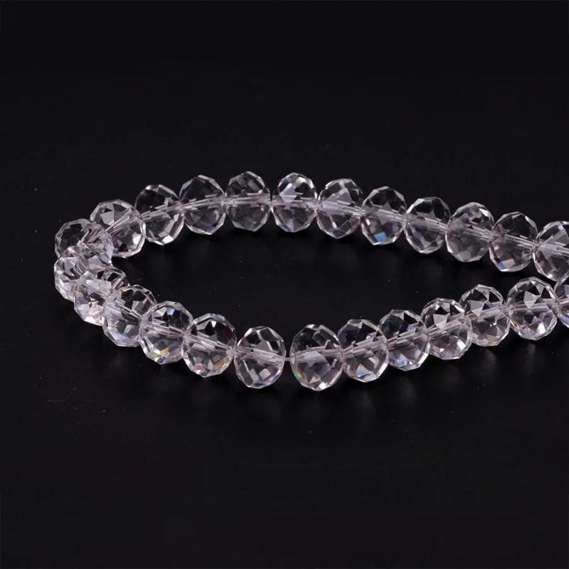 Czech Glass Rondelle Faceted Crystal Round Beads Bulk Jewelry Making Supplies