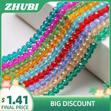 Czech Glass Rondelle Faceted Crystal Round Beads Bulk Jewelry Making Supplies