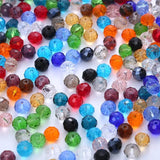 Czech Glass Rondelle Faceted Crystal Round Beads Bulk Jewelry Making Supplies