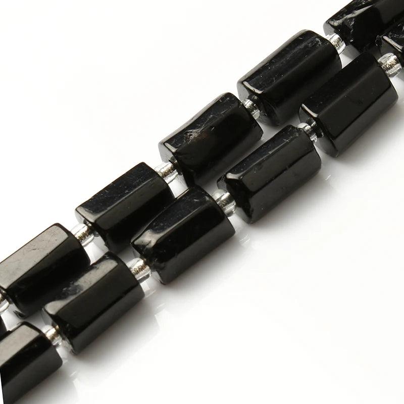 Tourmaline Stone Beads Cylinder Shape for DIY Jewelry Making 7.5inch