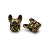 2pcs/pack French Bulldog Metal Beads for Jewelry Making - 3 Colors