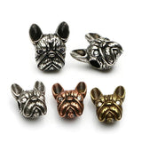 2pcs/pack French Bulldog Metal Beads for Jewelry Making - 3 Colors
