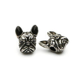 2pcs/pack French Bulldog Metal Beads for Jewelry Making - 3 Colors