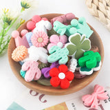 10pcs Leaf Crown Bow Cartoon Silicone Beads For Jewelry Making