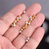 Round Faceted Silver Brass Spacer Beads Lot for Jewelry Making