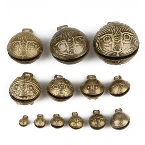 Vintage Style Brass Jingle Bell Pendant for Jewelry Making