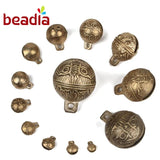 Vintage Style Brass Jingle Bell Pendant for Jewelry Making