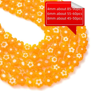 4/6/8mm Evil Eye Flower Spacer Beads for DIY Jewelry Making