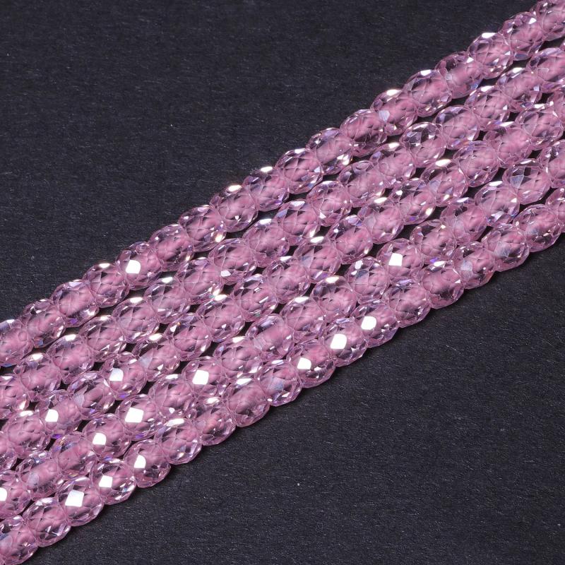 Multicolor Zircon Faceted Rhinestone Beads 4x3.5mm