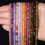 Multicolor Zircon Faceted Rhinestone Beads 4x3.5mm