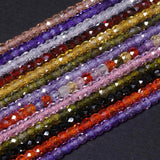 Multicolor Zircon Faceted Rhinestone Beads 4x3.5mm