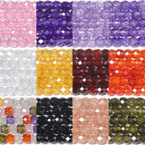 Multicolor AAA Faceted 4x3.5mm CZ Stone Beads for Jewelry DIY Crafts