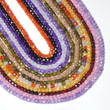 Multicolor AAA Faceted 4x3.5mm CZ Stone Beads for Jewelry DIY Crafts