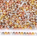 CCB Ball Beads Plated Round Loose Beads For Jewelry Making DIY Bracelet Necklace