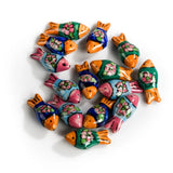 5 Hand Painted Fish Flower Ceramic Beads for DIY Jewelry Making