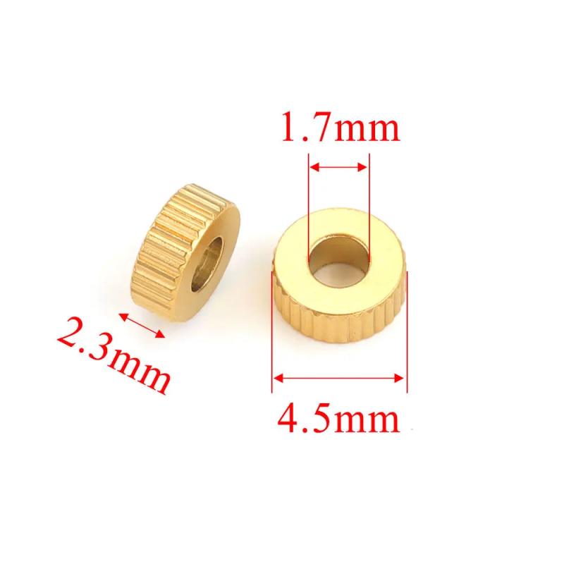 20pcs Stainless Steel Texture Spacer Beads For Bracelet Making DIY