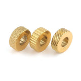 20pcs Stainless Steel Texture Spacer Beads For Bracelet Making DIY