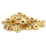 20pcs Stainless Steel Texture Spacer Beads For Bracelet Making DIY