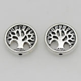 10pcs Antique Silver Life Tree Round Beads 18mm DIY Jewelry Accessories