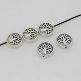 10pcs Antique Silver Life Tree Round Beads 18mm DIY Jewelry Accessories