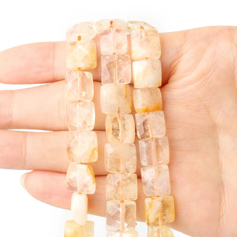 AAA Faceted Natural Stone Bead Amazonite Citrine Apatite Cube 10x5mm