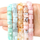 AAA Faceted Natural Stone Bead Amazonite Citrine Apatite Cube 10x5mm