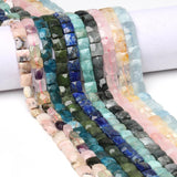 AAA Faceted Natural Stone Bead Amazonite Citrine Apatite Cube 10x5mm
