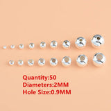 2-12mm Sterling Silver Round Bead for Jewelry Making Finding