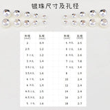 2-12mm Sterling Silver Round Bead for Jewelry Making Finding