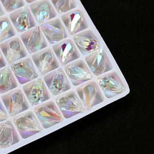 Crystal Droplet Glass Beads 5*10mm-12*22mm AB