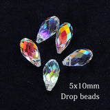 Crystal Droplet Glass Beads 5*10mm-12*22mm AB