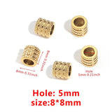 10Pcs Stainless Steel Gear Spacer Beads 5mm 6mm Square Loose Beads