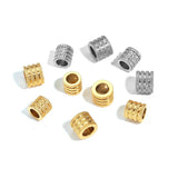 10Pcs Stainless Steel Gear Spacer Beads 5mm 6mm Square Loose Beads