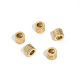 10Pcs Stainless Steel Gear Spacer Beads 5mm 6mm Square Loose Beads
