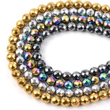 Plated Silver Hematite Stone Spacer Beads for Jewelry Making