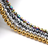Plated Silver Hematite Stone Spacer Beads for Jewelry Making